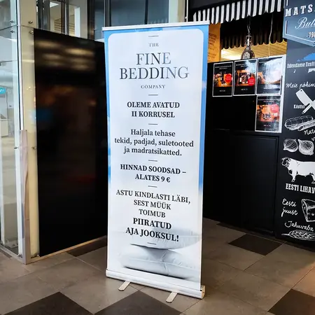 Tarvas Print – Roll-Up reklaamstend ostukeskuses